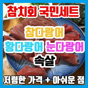 참치회 국민세트 후기 – 참다랑어 눈다랑어 황다랑어 속살 (가성비 + 아쉬움)